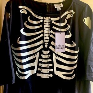 Vguc unique vintage skeleton dress